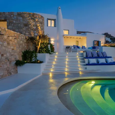 فيلة Villa Kiya - Beachfront Villa With Mykonos Town And Sunset Views *